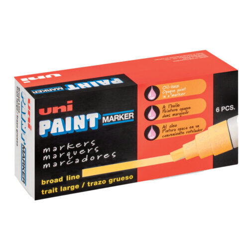 uni-Paint Permanent Marker, Broad Chisel Tip, Yellow (UBC63735)