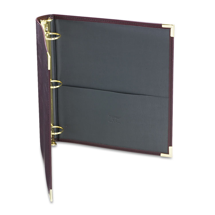 Samsill Classic Collection Ring Binder, 3 Rings, 1.5" Capacity, 11 x 8.5, Burgundy (SAM15154)