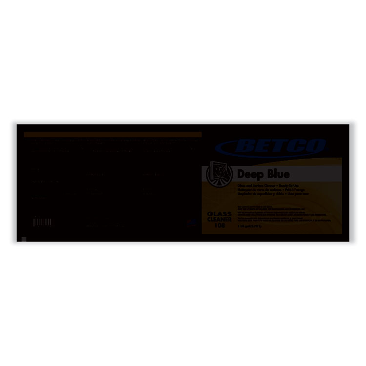 Deep Blue Glass and Surface Cleaner, Pleasant Scent, 1 gal Bottle, 4/Carton (BET1080400)