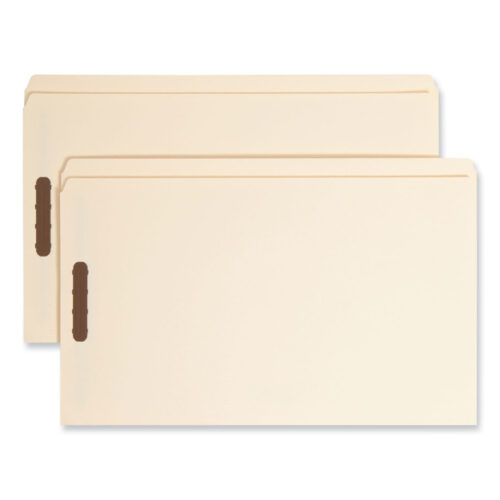 Smead Top Tab Fastener Folders, Straight Tabs, 0.75" Expansion, 2 Fasteners, Legal Size, Manila Exterior, 50/Box (SMD19513)