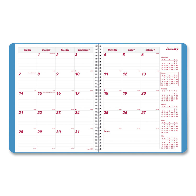 Brownline Mountains 14-Month Planner, Mountains Photography, 11 x 8.5, Blue/Green Cover, 14-Month (Dec to Jan): 2023 to 2025 (REDCB1262G04)