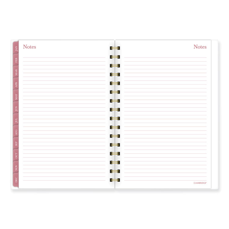 Cambridge Thicket Weekly/Monthly Planner, Floral Artwork, 8.5 x 6.38, Gray/Rose/Peach Cover, 12-Month (Jan to Dec): 2024 (AAG1681200)
