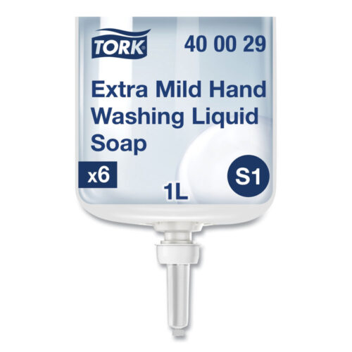 Tork Premium Extra Mild Soap Refill, Unscented, 1 L, 6/Carton (TRK400029)