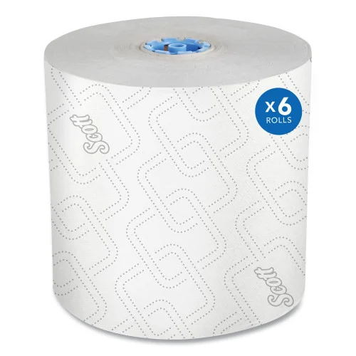 Scott Pro Hard Roll Paper Towels with Elevated Scott Design for Scott Pro Dispenser, Blue Core Only, 1-Ply, 1,150 ft, 6 Rolls/CT (KCC25702)