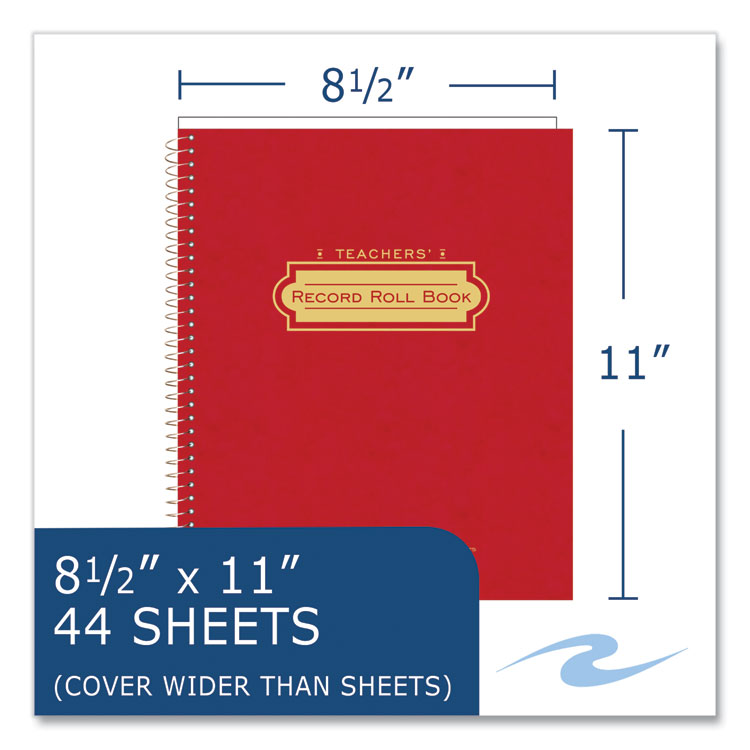 Roaring Spring Teacher's Record and Roll Book, 11 x 8.5, Randomly Assorted Cover Colors, 24/Carton (ROA72900CS)