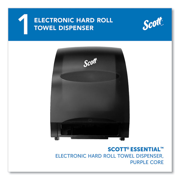 Scott Essential Electronic Hard Roll Towel Dispenser, 12.7 x 9.57 x 15.76, Black (KCC48860)