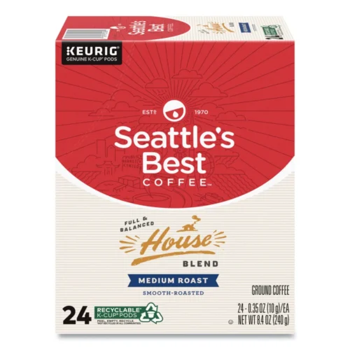 Seattle's Best House Blend Coffee K-Cup, 24/Box, 4/Carton (SEA12407883CT)