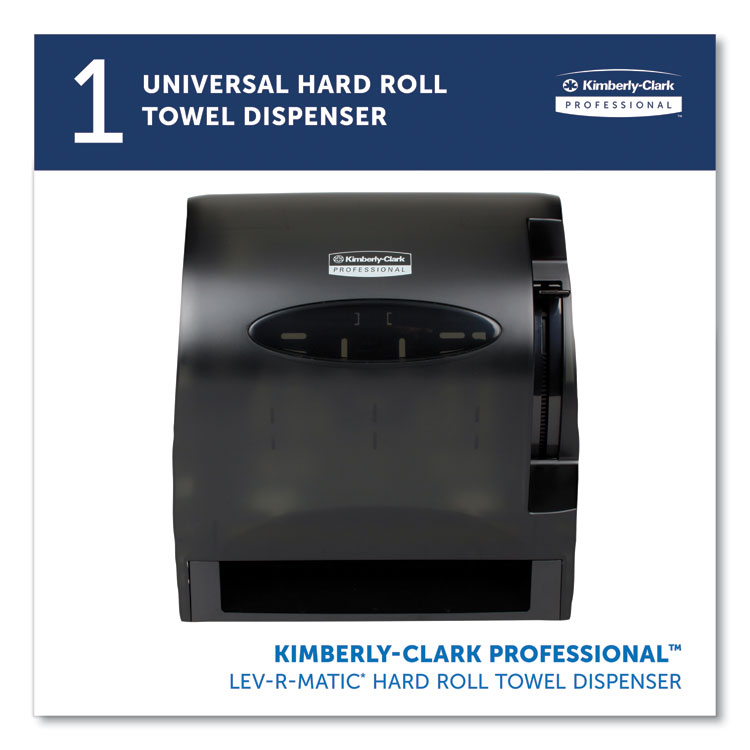 Kimberly-Clark Professional* Lev-R-Matic Roll Towel Dispenser, 13.3 x 9.8 x 13.5, Smoke (KCC09765)