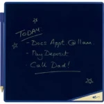 Boogie Board VersaTiles Memo Board, with Stylus, 8.25 x 8.25, Black LCD Surface, Blue Plastic Frame (IMVVT0260001)