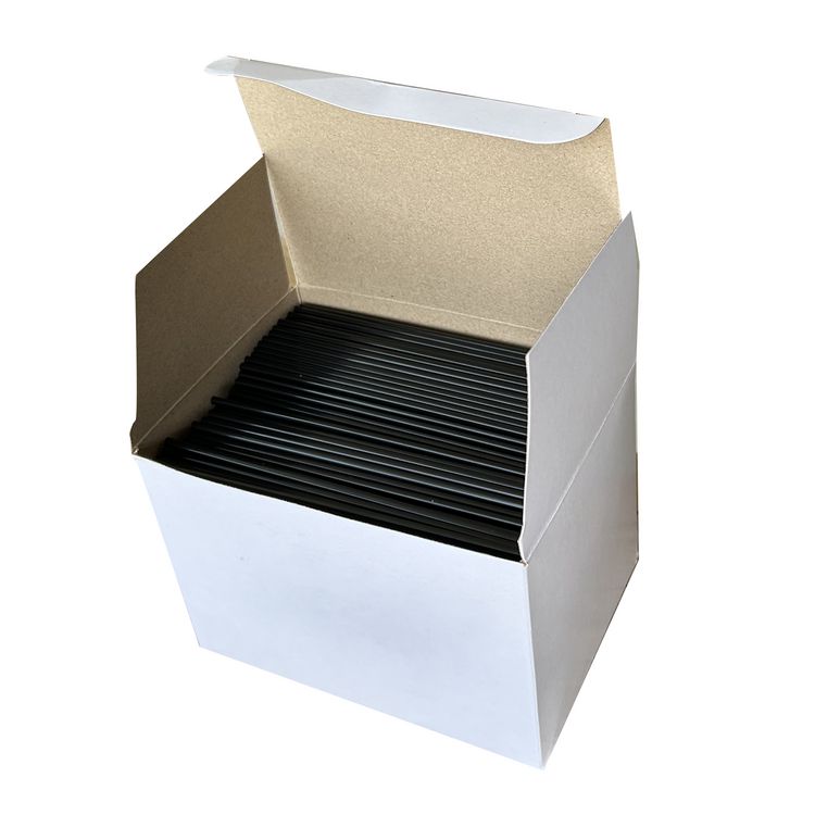 Boardwalk Jumbo Straws, 5.25", Polypropylene, Black, 10,000/Carton (BWKSTIRSTRAWBK)