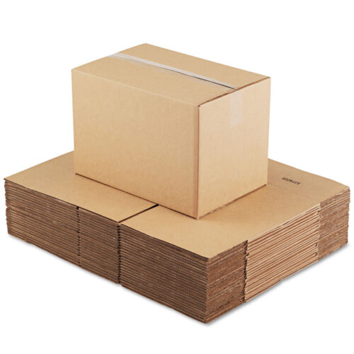 Universal Fixed-Depth Corrugated Shipping Boxes, Regular Slotted Container (RSC), 12" x 18" x 12", Brown Kraft, 25/Bundle (UNV181212)