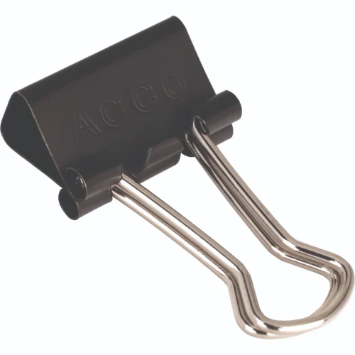 ACCO Binder Clips, Mini, BlackSilver, Dozen (ACC72010)