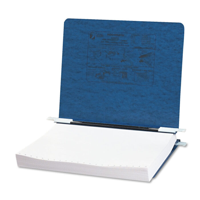 ACCO PRESSTEX Covers with Storage Hooks, 2 Posts, 6 Capacity, 11 x 8.5, Dark Blue (ACC54123)