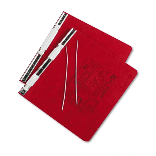 ACCO PRESSTEX Covers with Storage Hooks, 2 Posts, 6 Capacity, 11 x 8.5, Executive Red (ACC54129)