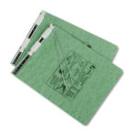 ACCO PRESSTEX Covers with Storage Hooks, 2 Posts, 6 Capacity, 9.5 x 11, Light Green (ACC54115)