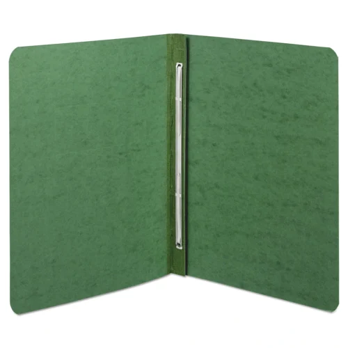 ACCO PRESSTEX Report Cover with Tyvek Reinforced Hinge, Side Bound, 2-Piece Prong Fastener, 8.5 x 11, 3 Capacity, Dark Green (ACC25076)