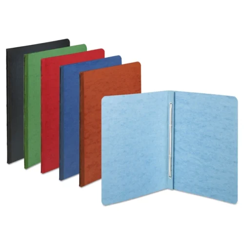 ACCO PRESSTEX Report Cover with Tyvek Reinforced Hinge, Side Bound, Two-Piece Prong Fastener, 3 Capacity, 8.5 x 11, Light Blue (ACC25072)