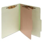 ACCO Pressboard Classification Folders, 2 Expansion, 1 Divider, 4 Fasteners, Legal Size, Leaf Green Exterior, 10Box (ACC16044)