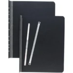 ACCO Pressboard Report Cover with Tyvek Reinforced Hinge, Two-Piece Prong Fastener, 3 Capacity, 8.5 x 11, BlackBlack (ACC25971)
