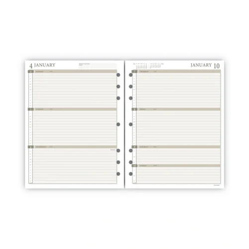 AT-A-GLANCE 2-Page-Per-Week Planner Refills, 8.5 x 5.5, White Sheets, 12-Month (Jan to Dec) 2025 (AAG481285Y21)