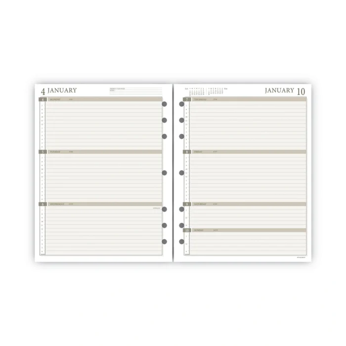 AT-A-GLANCE 2-Page-Per-Week Planner Refills, 8.5 x 5.5, White Sheets, 12-Month (Jan to Dec) 2025 (AAG481285Y21)