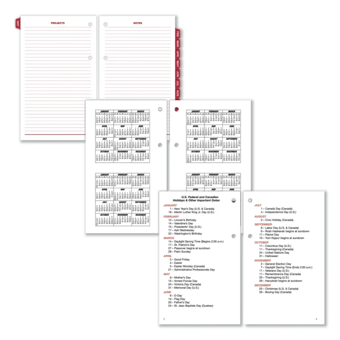 AT-A-GLANCE Burkhart's Day Counter Desk Calendar Refill, 4.5 x 7.38, White Sheets, 12-Month (Jan to Dec) 2025 (AAGE71250)