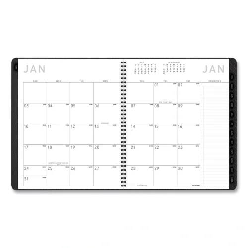 AT-A-GLANCE Contemporary Monthly Planner, Premium Paper, 11 x 9, Graphite Cover, 12-Month (Jan to Dec) 2025 (AAG70260X45)