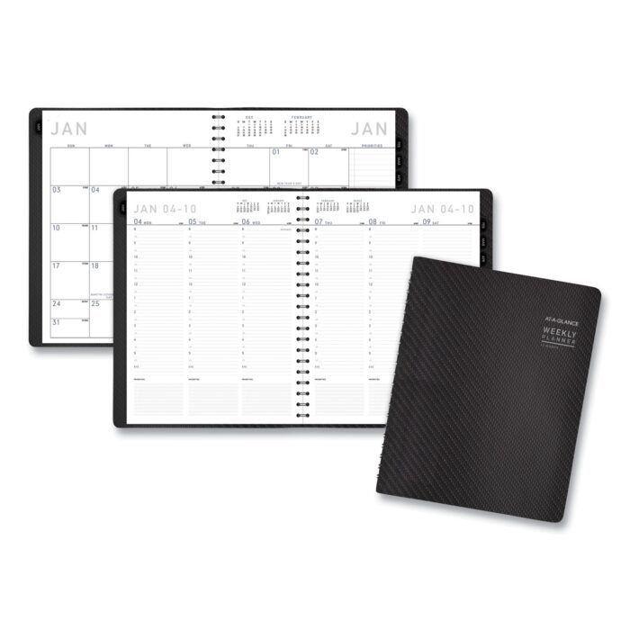 AT-A-GLANCE Contemporary WeeklyMonthly Planner, Vertical-Column Format, 11 x 8.25, Graphite Cover, 12-Month (Jan to Dec) 2025 (AAG70950X45)