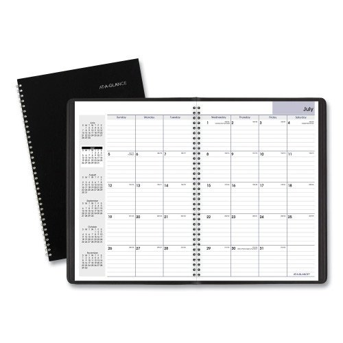 AT-A-GLANCE DayMinder Monthly Planner, Academic Year, Ruled Blocks, 12 x 8, Black Cover, 14-Month (July to Aug) 2024 to 2025 (AAGAY200)