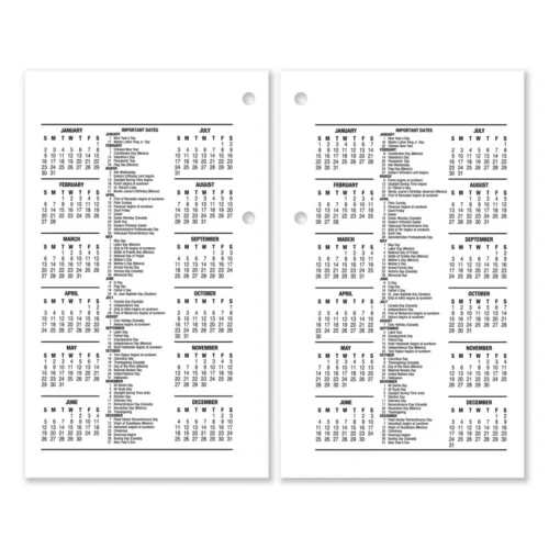 AT-A-GLANCE Desk Calendar Refill, 3.5 x 6, White Sheets, 12-Month (Jan to Dec) 2025 (AAGE71750)