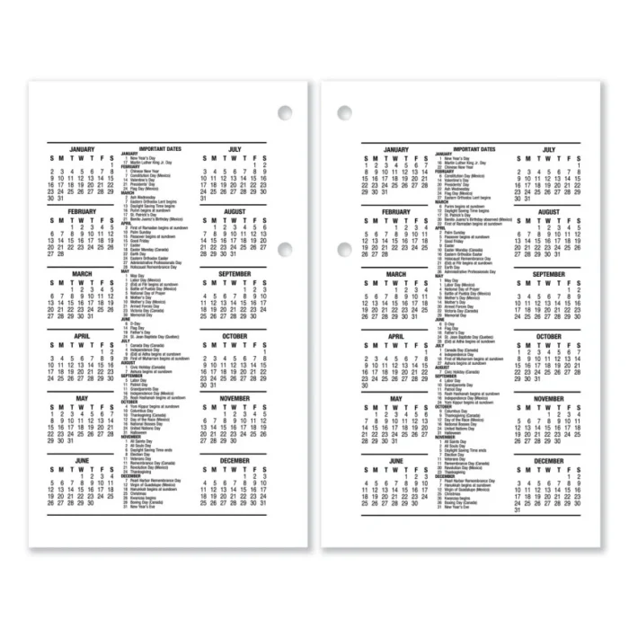 AT-A-GLANCE Desk Calendar Refill, 3.5 x 6, White Sheets, 12-Month (Jan to Dec) 2025 (AAGE71750)