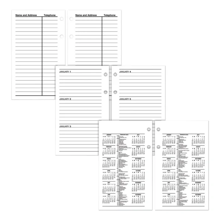 AT-A-GLANCE Financial Desk Calendar Refill, 3.5 x 6, White Sheets, 12-Month (Jan to Dec) 2025 (ff)