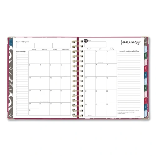 AT-A-GLANCE Harmony Daily Hardcover Planner, 8.75 x 7, Berry Cover, 12-Month (Jan to Dec) 2025 (AAG609980659)