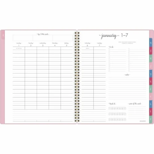 AT-A-GLANCE Harmony WeeklyMonthly Poly Planner, 11 x 9.38, Pink Cover, 13-Month (Jan to Jan) 2024 to 2025 (AAG109990527)