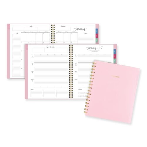 AT-A-GLANCE Harmony WeeklyMonthly Poly Planner, 8.81 x 7.88, Pink Cover, 13-Month (Jan to Jan) 2024 to 2025 (AAG109980527)