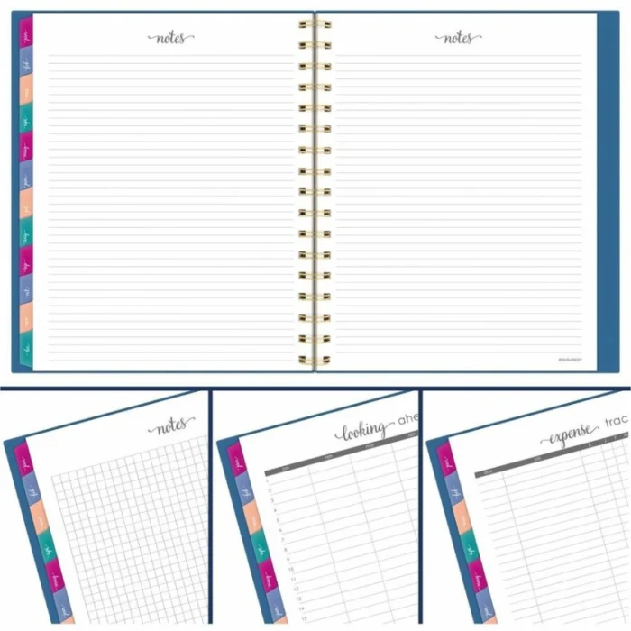 AT-A-GLANCE Harmony WeeklyMonthly Poly Planner, 8.88 x 7.69, BlueGold Cover, 13-Month (Jan to Jan) 2025 to 2026 (AAG109980520)