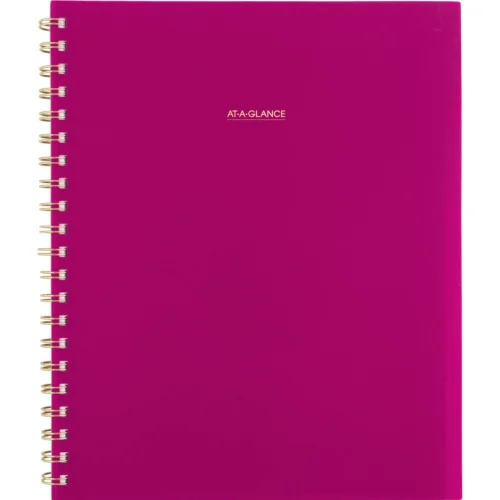 AT-A-GLANCE Harmony WeeklyMonthly Poly Planner, Weekly Vertical Format, 11 x 9.38, PurpleGold Cover, 13-Month (Jan to Jan) 2025-2026 (AAG109990556)