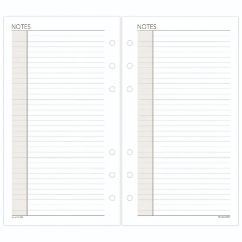 AT-A-GLANCE Lined Notes Pages for PlannersOrganizers, 6.75 x 3.75, White Sheets, Undated (AAG013200)