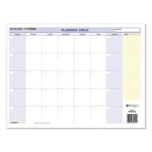 AT-A-GLANCE QuickNotes Mini Erasable Wall Planner, 16 x 12, WhiteBlueYellow Sheets, 12-Month (Jan to Dec) 2025 (AAGPM550B28)