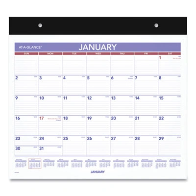 AT-A-GLANCE Repositionable Wall Calendar, 15 x 12, WhiteBlueRed Sheets, 12-Month (Jan to Dec) 2024 (AAGPM15RP28)