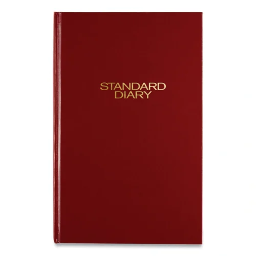 AT-A-GLANCE Standard Diary Daily Diary, 2025 Edition, WideLegal Rule, Red Cover, (200) 12 x 7.75 Sheets (AAGSD37613)