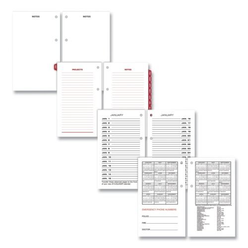 AT-A-GLANCE Two-Color Desk Calendar Refill, 3.5 x 6, White Sheets, 12-Month (Jan to Dec) 2025 (AAGE01750)