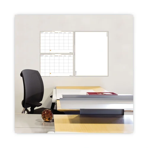 AT-A-GLANCE WallMates Self-Adhesive Dry Erase WritingPlanning Surface, 36 x 24, WhiteGrayOrange Sheets, Undated (AAGAW601028)