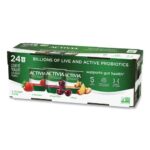 Activia Probiotic Lowfat Yogurt, 4 oz Cups, Black CherryPeachStrawberry, 24Pack (GRR90200477)