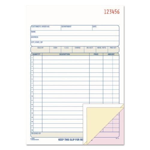 Adams TOPS SalesOrder Book, Three-Part Carbonless, 7.95 x 5.56, 50 Forms Total (ABFTC5805)