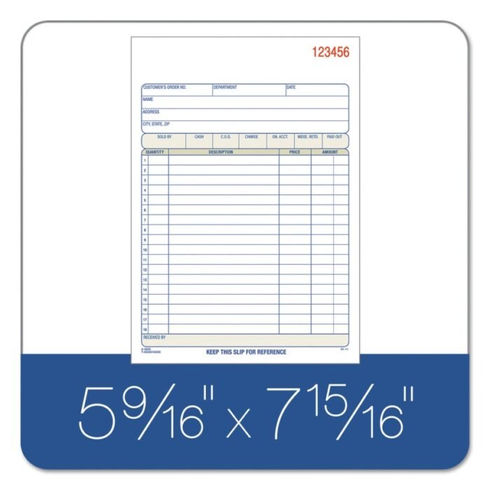 Adams TOPS SalesOrder Book, Three-Part Carbonless, 7.95 x 5.56, 50 Forms Total (ABFTC5805)