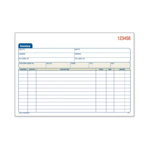 Adams Two-Part Invoice Book, Two-Part Carbonless, 5.56 x 8.44, 50 Forms Total (ABFDC5840)