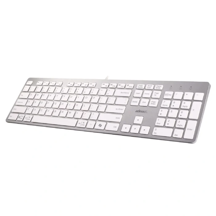 Adesso AKB-730UW Keyboard, SilverWhite (ADEAKB730UW)