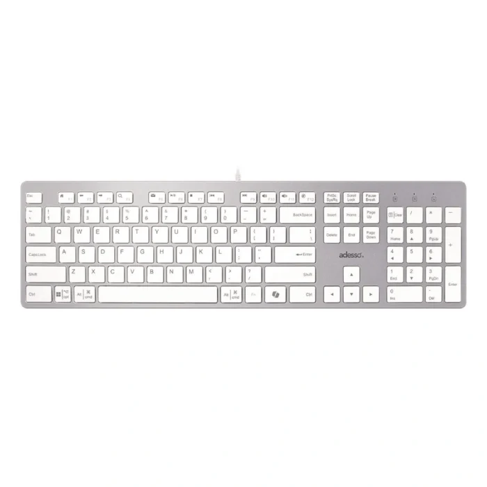 Adesso AKB-730UW Keyboard, SilverWhite (ADEAKB730UW)