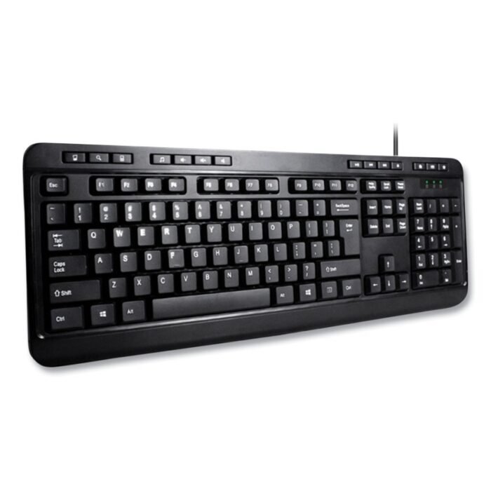 Adesso AKB132UB 118-Key MM Desktop USB Keyboard, Black (ADEAKB132UB)